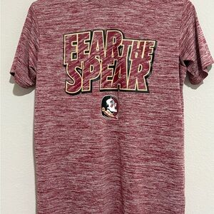 #139 Florida State Seminoles “FEAR THE SPEAR” Men’s MEDIUM Heather Red  NCAA Tee